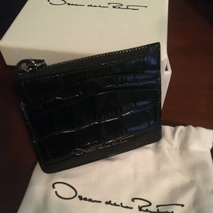 Oscar De La Renta Zip Card Holder